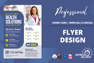 design health care mental medical service flyer