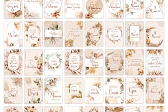 create boho baby milestone pregnancy cards for your amazon etsy stores