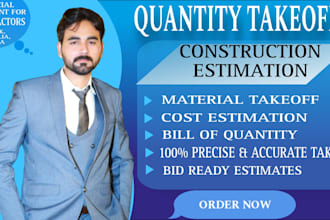 do quantity takeoff, material takeoff, cost estimation of mep and buildings