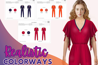 create your colorways and realistic 3d effect sketches