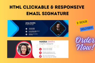 create clickable email  signature or  HTML email signatures