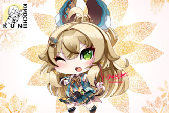 draw chibi vtuber or character for you