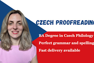 proofread 1000 words in czech