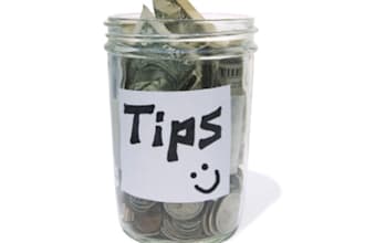 accept a TIP for a beyond expectation performance or superfast delivery