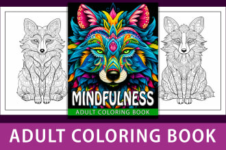 create animal mandala coloring pages and zentangle kdp coloring book