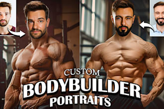 create custom bodybuilding portraits for gym enthusiasts in 2 hours
