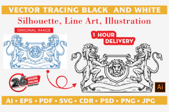 draw convert anything to black and white, line art vector