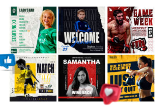 design attractive sports social media posts and advertising