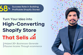redesign, create 5 figures shopify store, high converting shopify ecommerce site