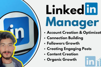 be your linkedin marketing manager profile optimizer and content creator