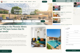 property management website and vacation rental with airbnb