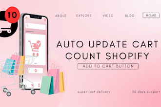 add auto update cart count functionality shopify store