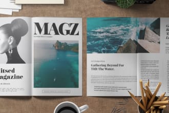 design professional magazine cover