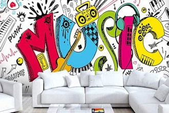 design eye catching doodle graffiti sculpture folk or any type of art for you