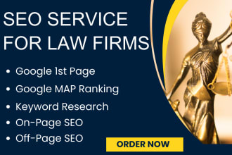 do seo services for law firms and lawyer websites google first page rankings
