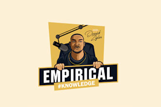 create cartoon logo for your podcast, you tube channel