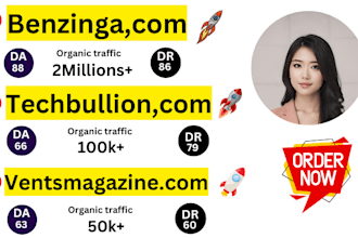 publish your article on benzinga,com techbullion,com  ventsmagazine,com