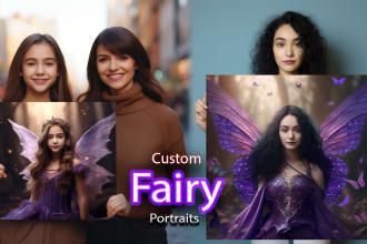 paint your portrait and avatar as a fantasy fairy in 2 hours