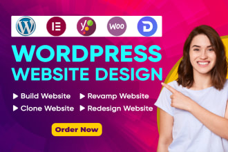 design, redesign, rebuild, update, fix, copy clone, or revamp wordpress website