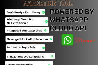 set up whatsapp cloud api, bulk sender, chat bot and saas