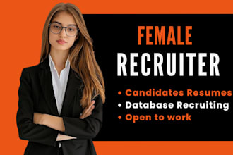 be your female virtual HR recruiter and consulting assistance or human resource