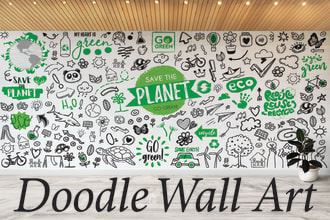 design the perfect wallpaper, wall art, mural, doodle wall art for your space