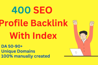 build 300 manually seo backlinks with 70 percent index