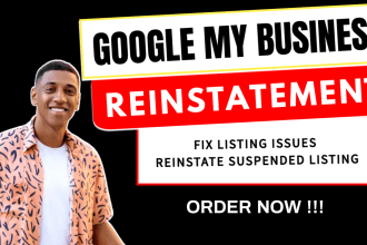 fix and reinstate suspended google my business listing, gmb profile