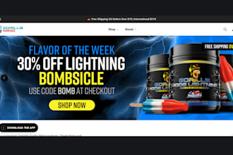 design health and fitness shopify store fitness website health supplement store