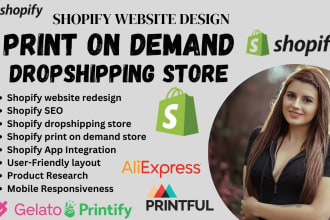 shopify print on demand dropshipping store printify  etsy print on demand gelato
