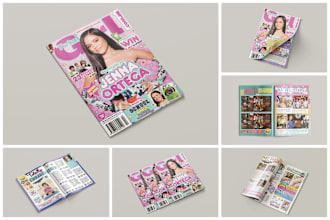 do realistic 3d magazine cover, brochure, kdp, ebook and stationary mockups