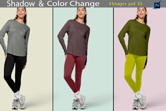 do color change,recolor,drop shadow and change background