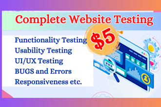 test your website for usability UI UX and functionality