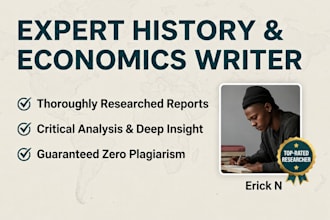 do research, reports and essays in history and economics