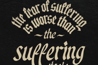 made gothic typography, logo, clothing, apparel