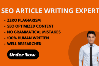 do SEO article writing, content writing and blog post writing