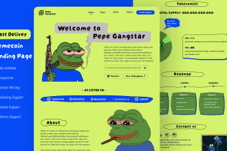 create your meme token or crypto website in just 24 hours