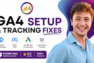 set up ga4, google tag manager and meta pixel tracking