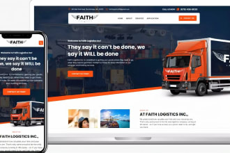 design modern logistic and trucking website with real time cost calculator