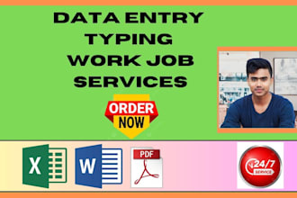 do data entry typing work job