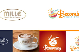 do restaurant bbq grill cafe pizza food logo design