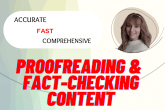 proofread and fact check texts in serbian, portuguese, english