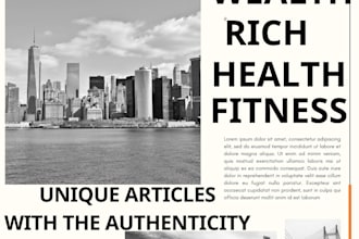 write articles about wealth, fitness, social media and more