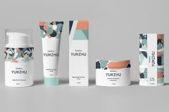 design premium skincare products packaging and label design