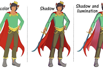 color your character or lineart