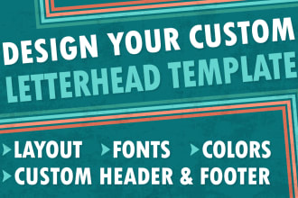 design a custom, branded letterhead template