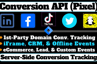setup conversion API in facebook, tiktok, pinterest, linkedin, and snapchat ads
