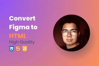 convert figma to HTML CSS using bootstrap or tailwind