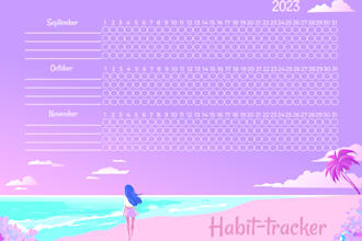 design creative motivating habit tracker