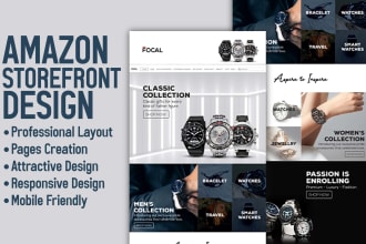 create converting amazon storefront design or brand store